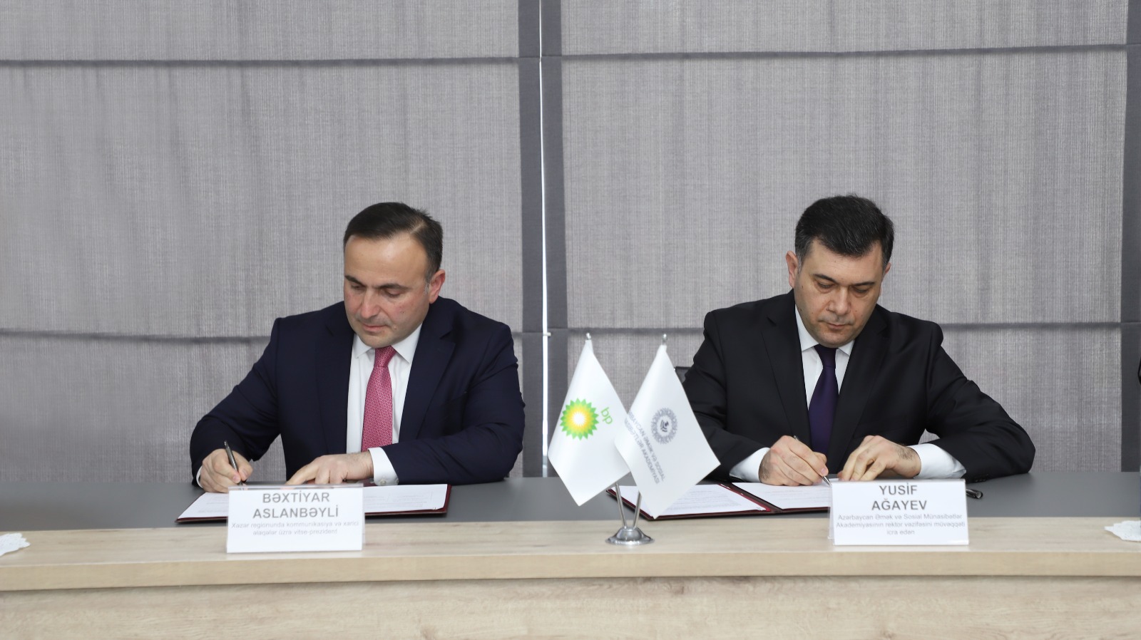 Memorandum of Understanding signed between Azerbaijan Academy of Labor and Social Relations and BP