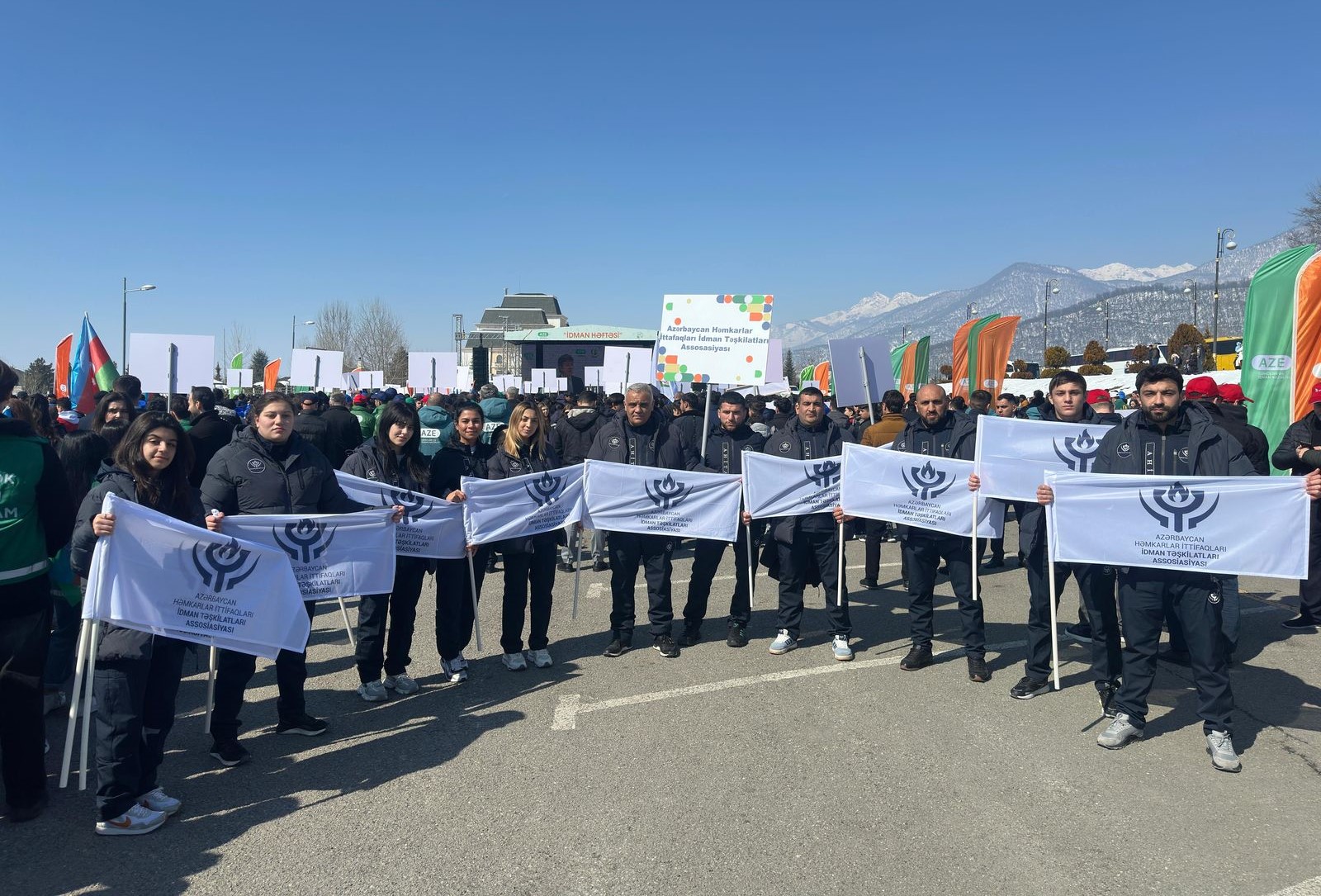 Ассоциация спортивных организаций профсоюзов Азербайджана, входящая в состав Конфедерации профсоюзов Азербайджана, приняла участие в торжественном параде в Габале