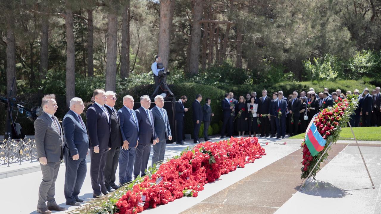 The grave of the Great Leader Heydar Aliyev was visited