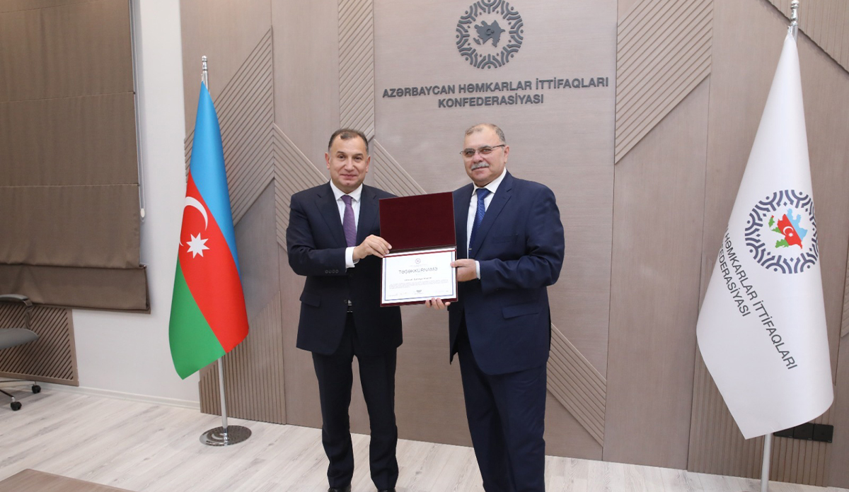 Jahangir Aliyev has been awarded for his effective work in the trade union system